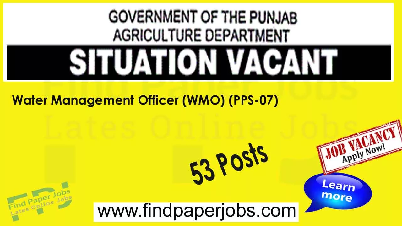 Agriculture Department Punjab Jobs 2023