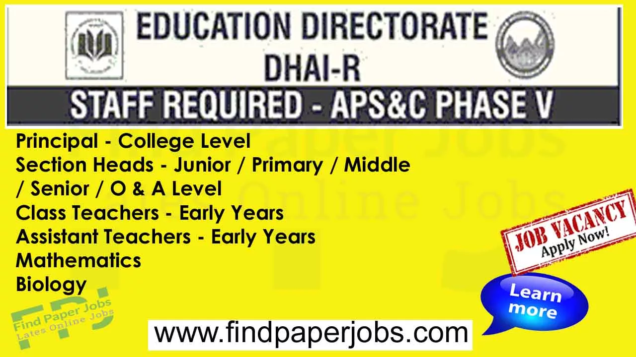 Army Public School And College Islamabad Rawalpindi Jobs 2023