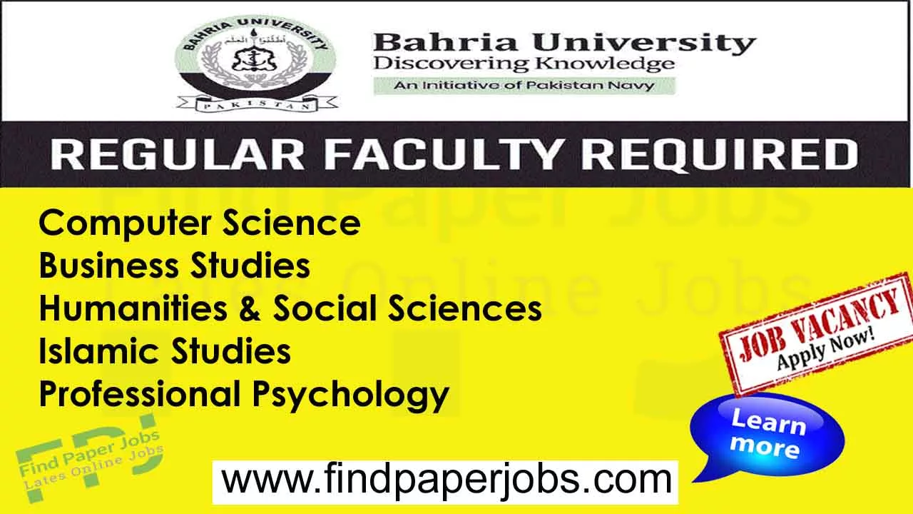 Bahria University Karachi Jobs December 2023
