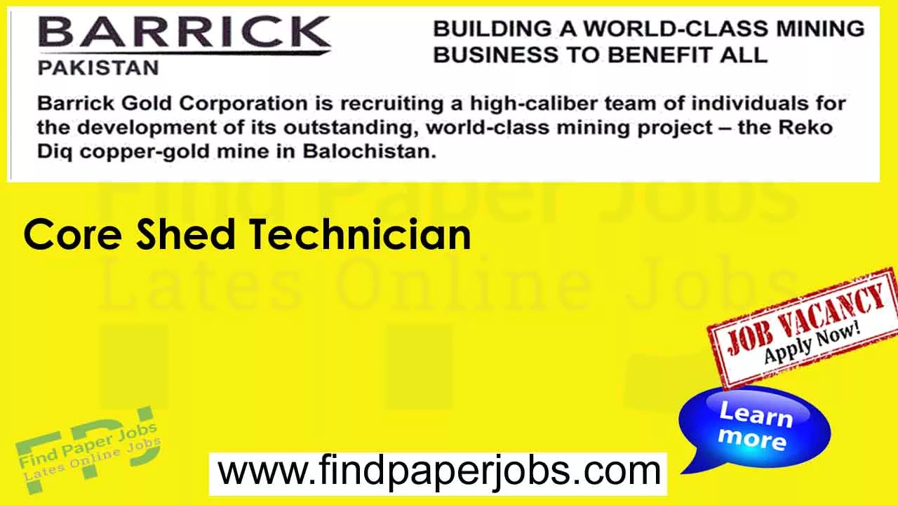 Barrick Gold Corporation Balochistan Jobs 2023