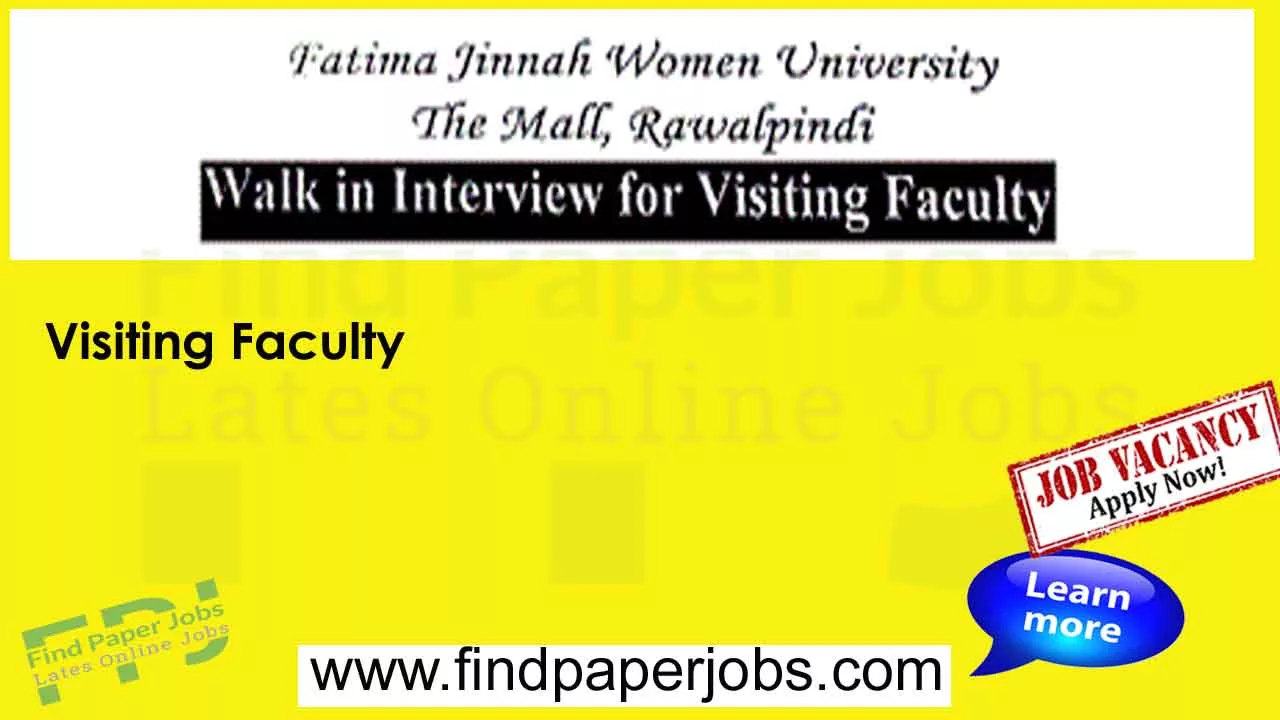 Fatima Jinnah Women University Rawalpindi Jobs December 2023
