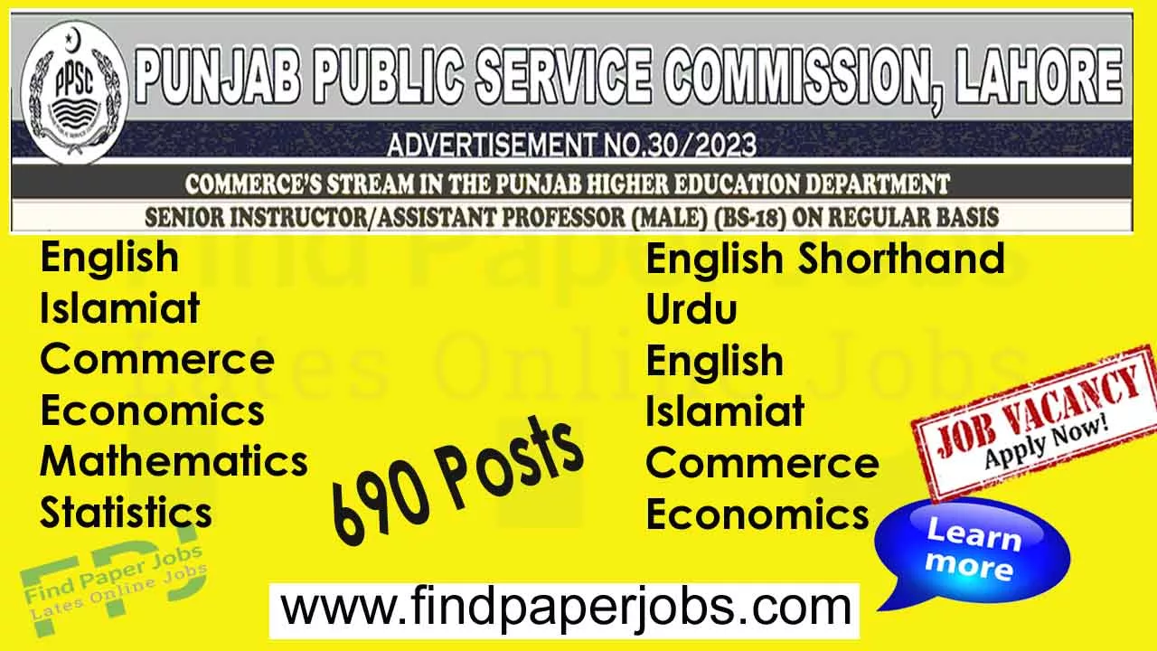 Higher Education Department Punjab Jobs 2023