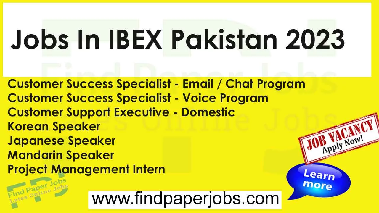 IBEX Pakistan Jobs 2023