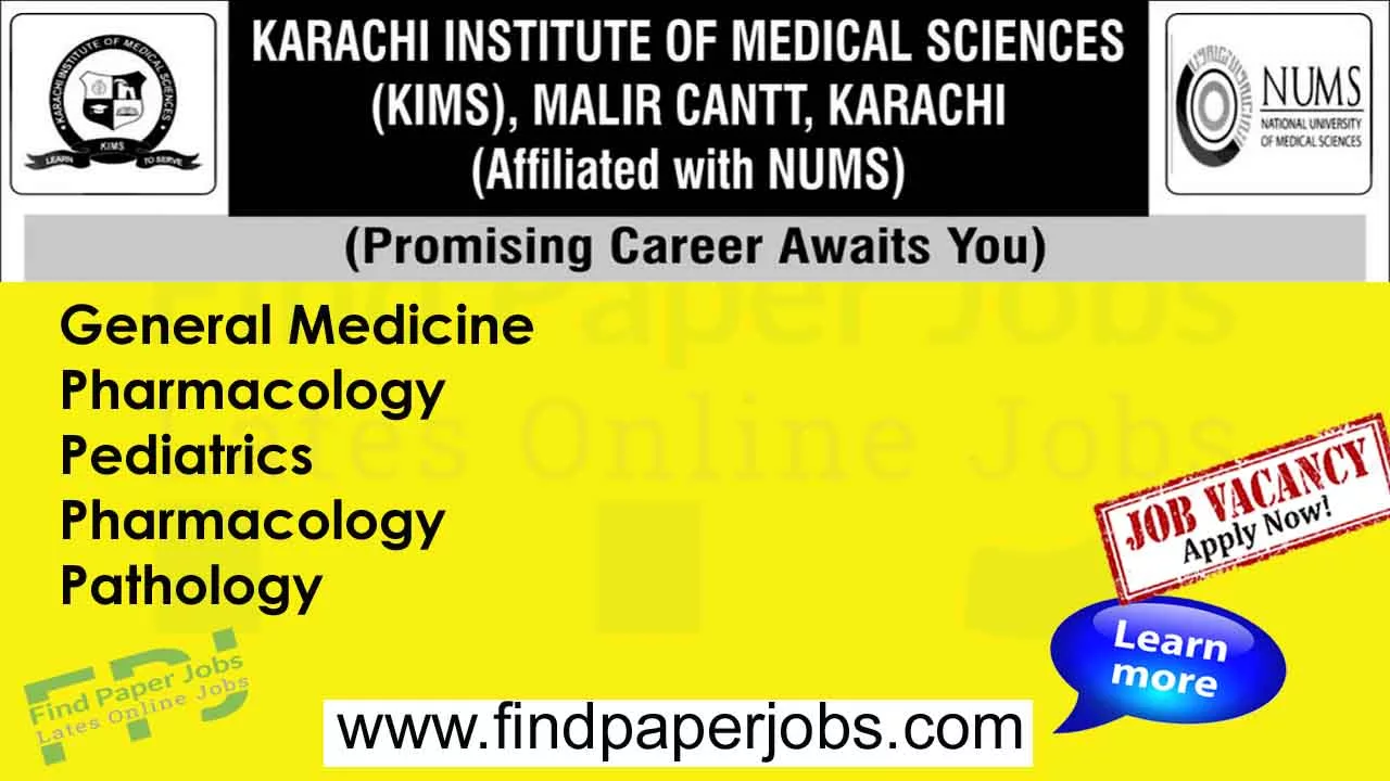 Karachi Institute Of Medical Sciences Jobs 2023