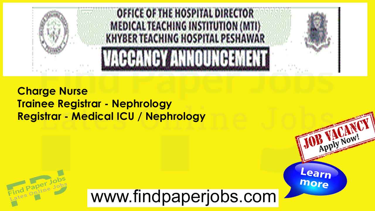 Khyber Teaching Hospital Peshawar Jobs 2023