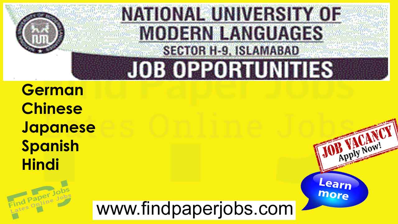 NUML University Islamabad Jobs December 2023