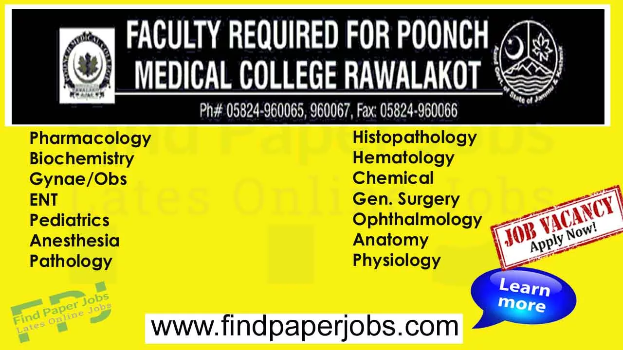 Poonch Medical College Rawalakot Jobs 2023