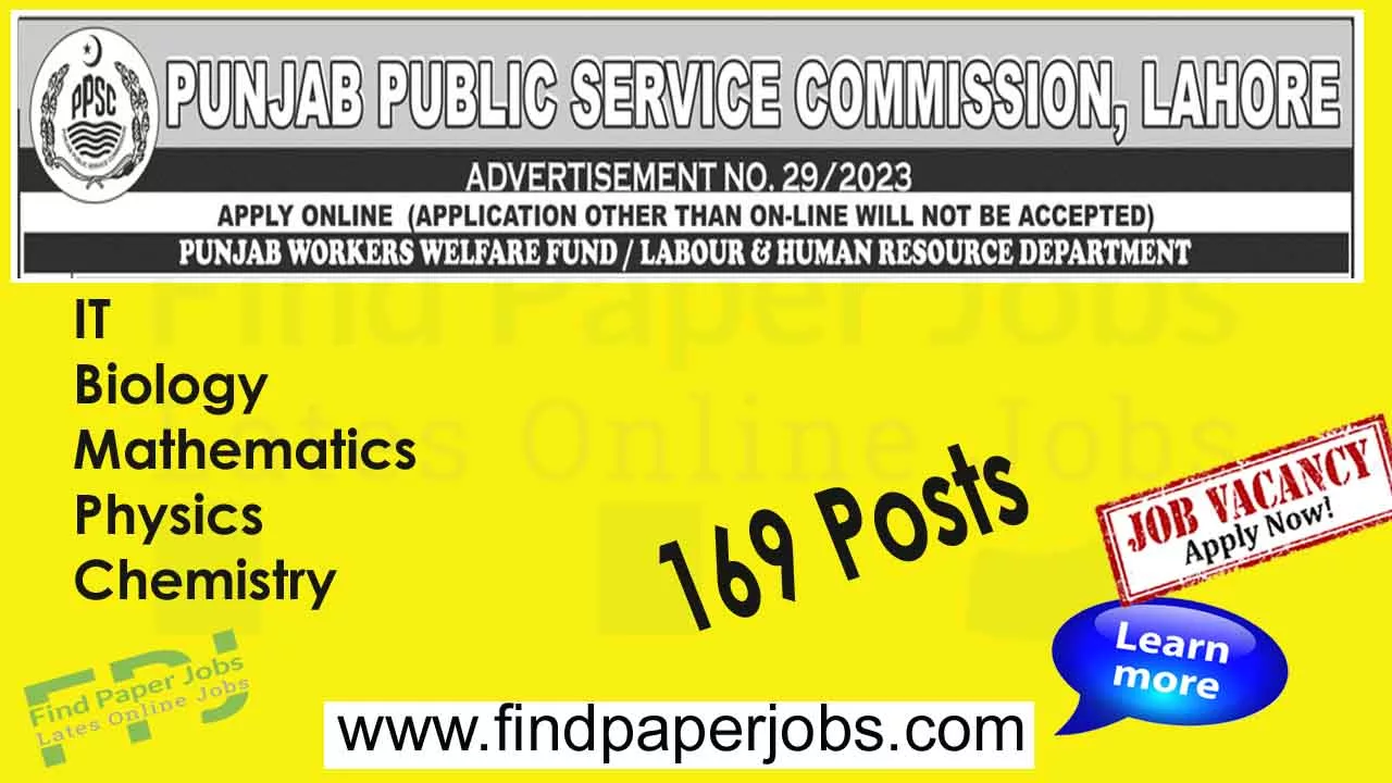 Jobs In Punjab Workers Welfare Board 2023