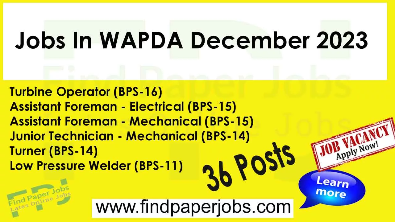 WAPDA Jobs December 2023