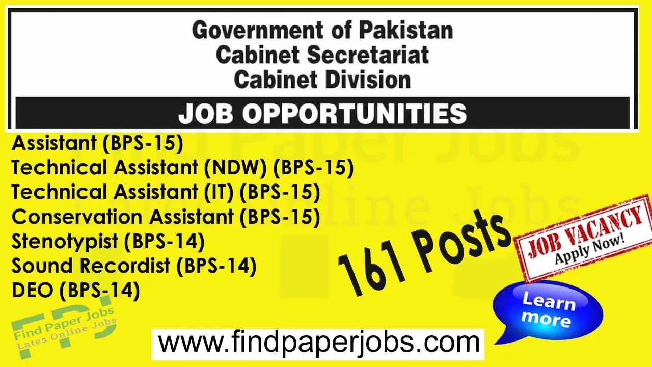Cabinet Secretariat Islamabad Jobs 2024
