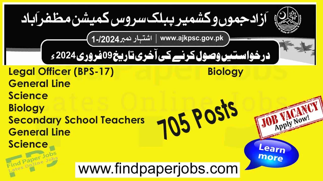 Jobs In Elementary and Secondary Education Department AJK 2024