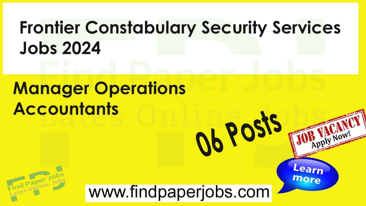 Frontier Constabulary Security Services Jobs 2024