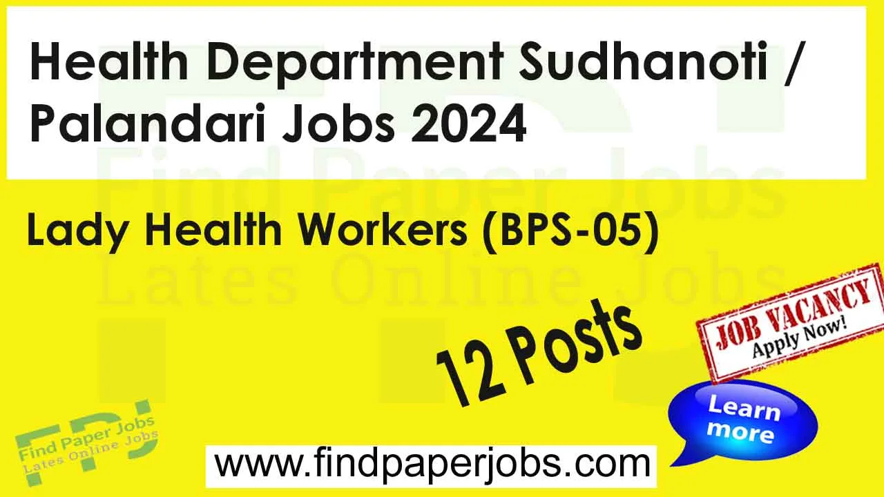 Health Department Sudhanoti Palandari Jobs 2024