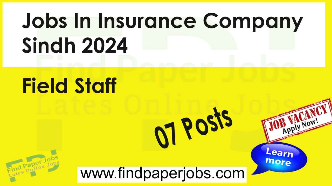 Insurance Company Sindh Jobs 2024