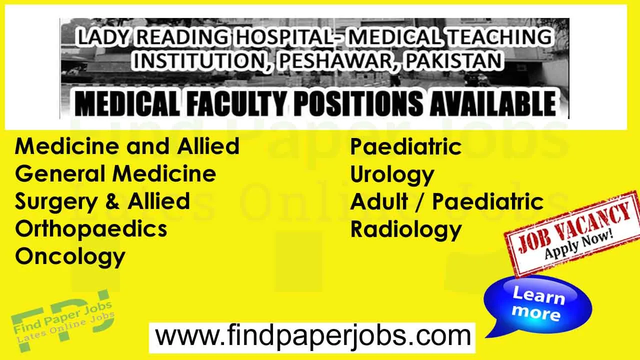 Lady Reading Hospital Peshawar Jobs 2024