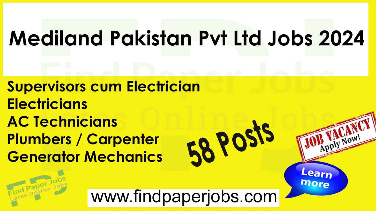 Jobs In Mediland Pakistan Pvt Ltd 2024