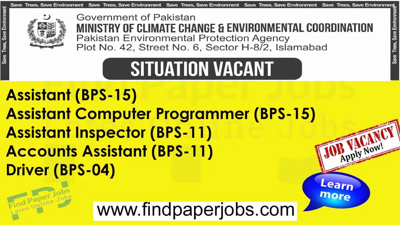 Jobs In Ministry Of Climate Change Islamabad 2024