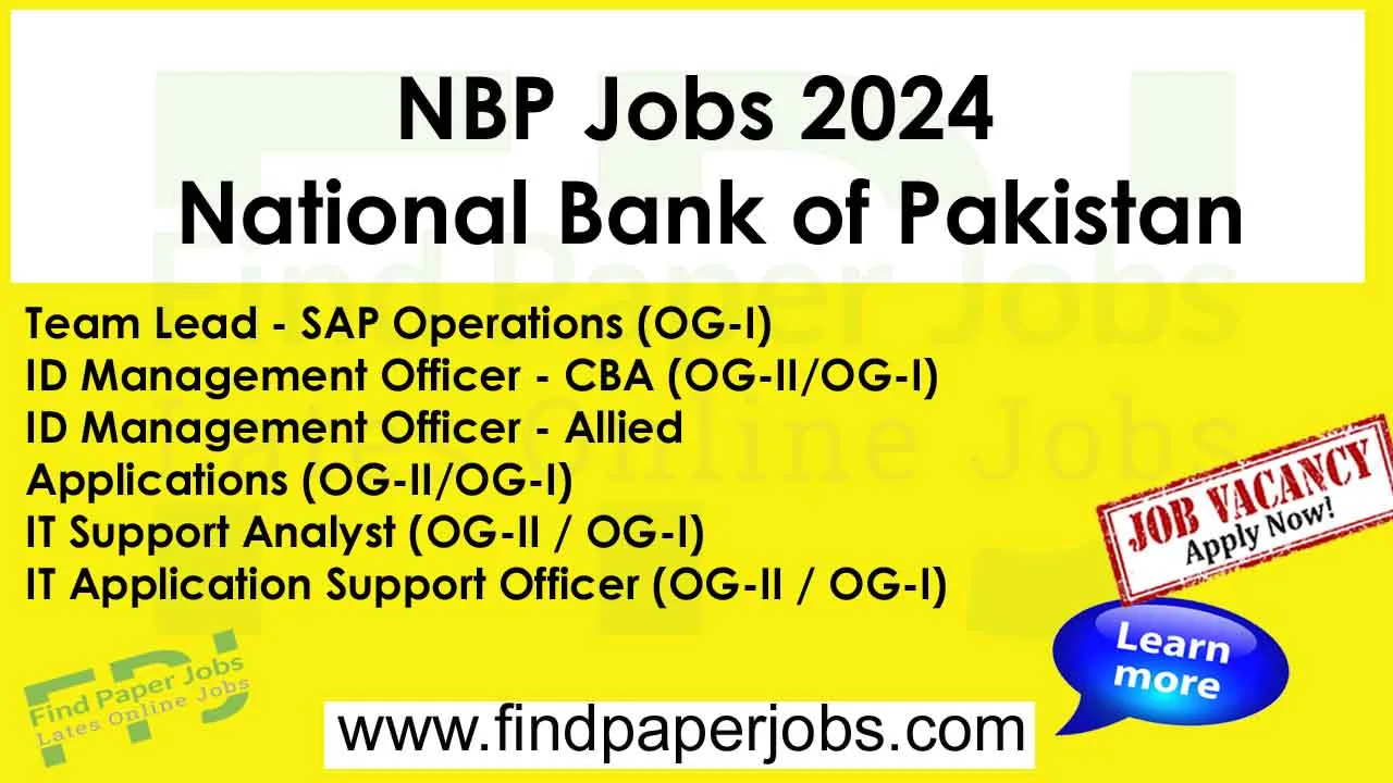 Jobs In NBP 2024 | National Bank of Pakistan