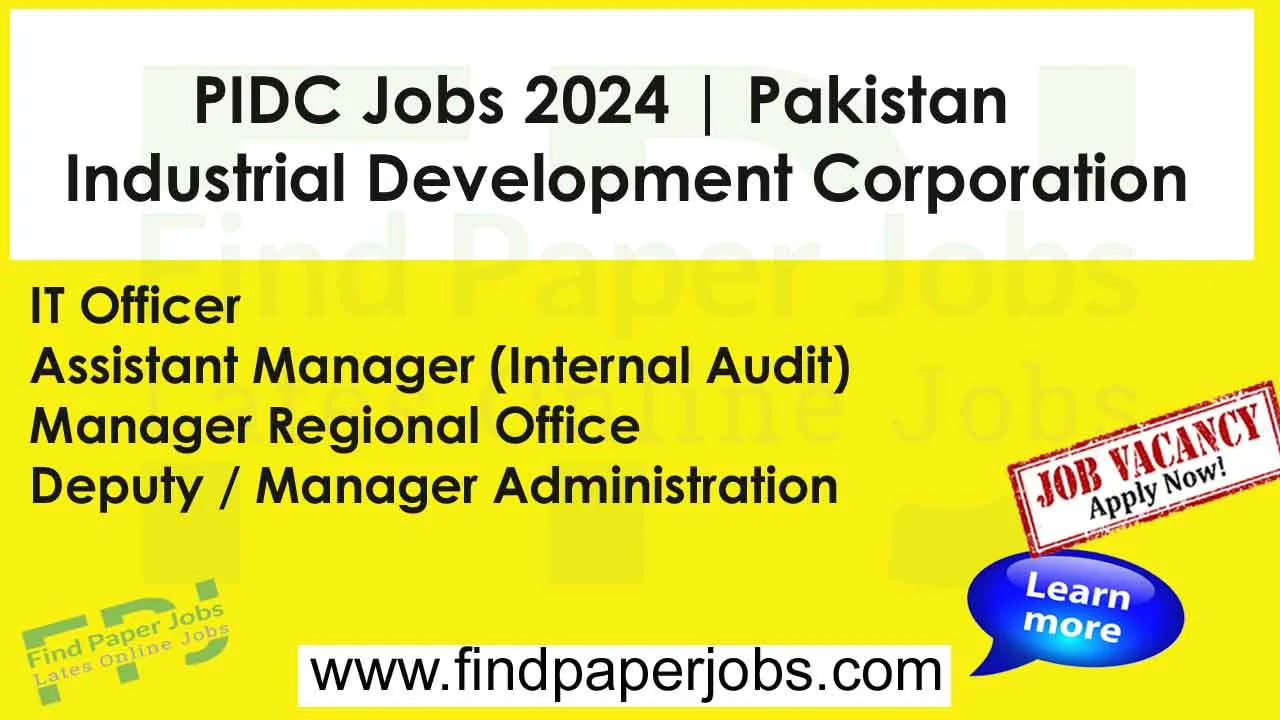 PIDC Jobs 2024