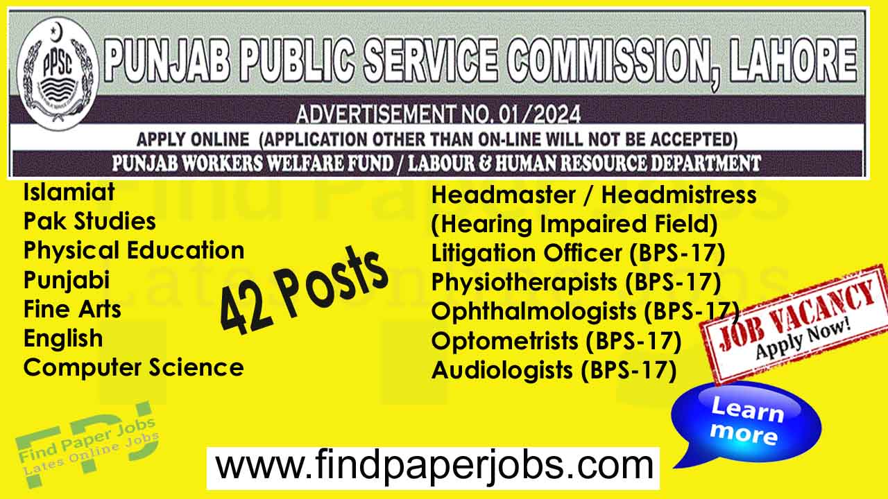 Punjab Special Education Department Jobs 2024