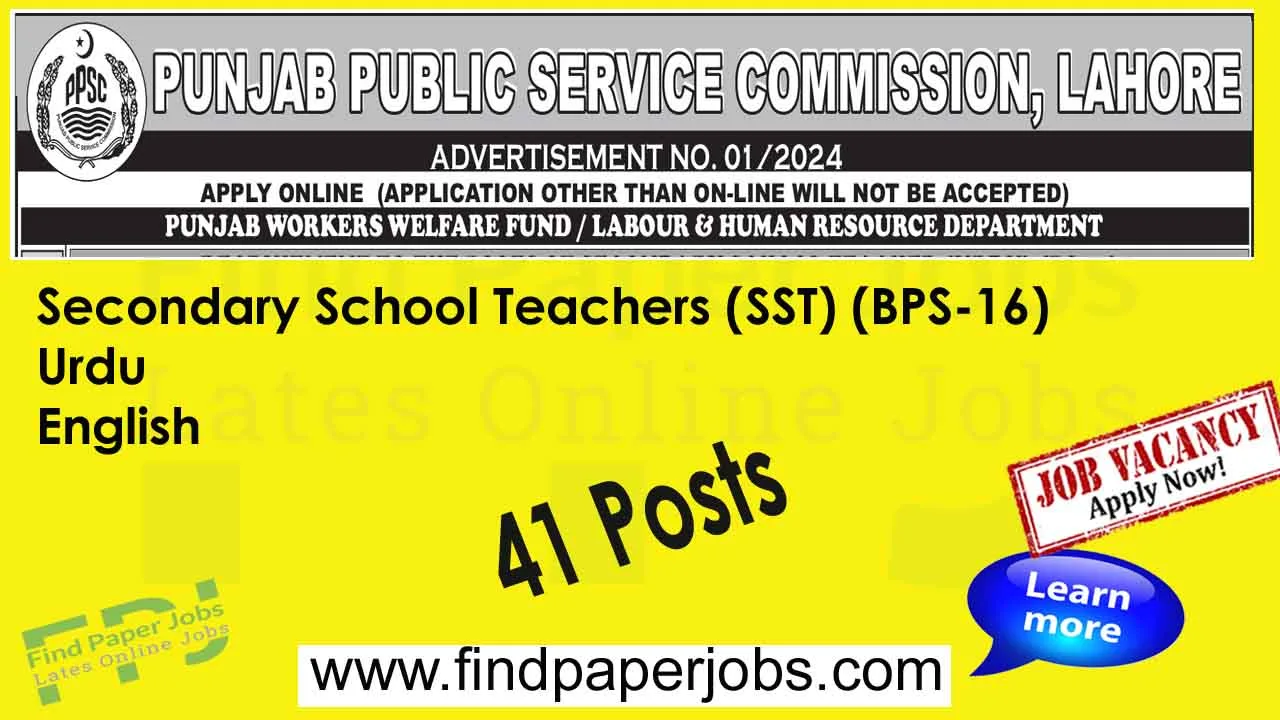 Jobs In Punjab Workers Welfare Board 2024