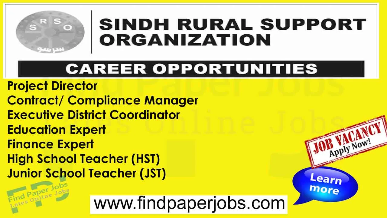 Jobs In Sindh Rural Support Organization Kandhkot 2024