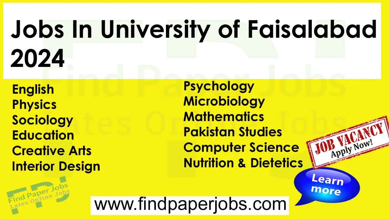 University of Faisalabad Jobs 2024