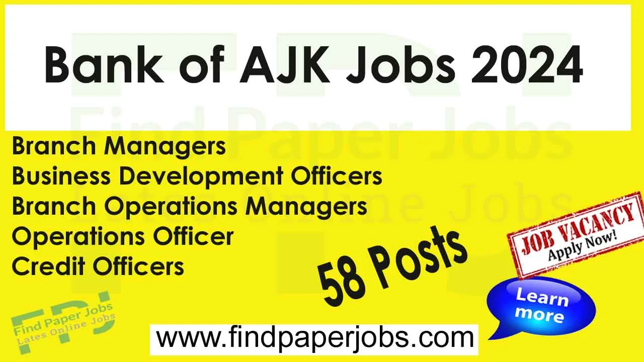 Bank of AJK Jobs 2024
