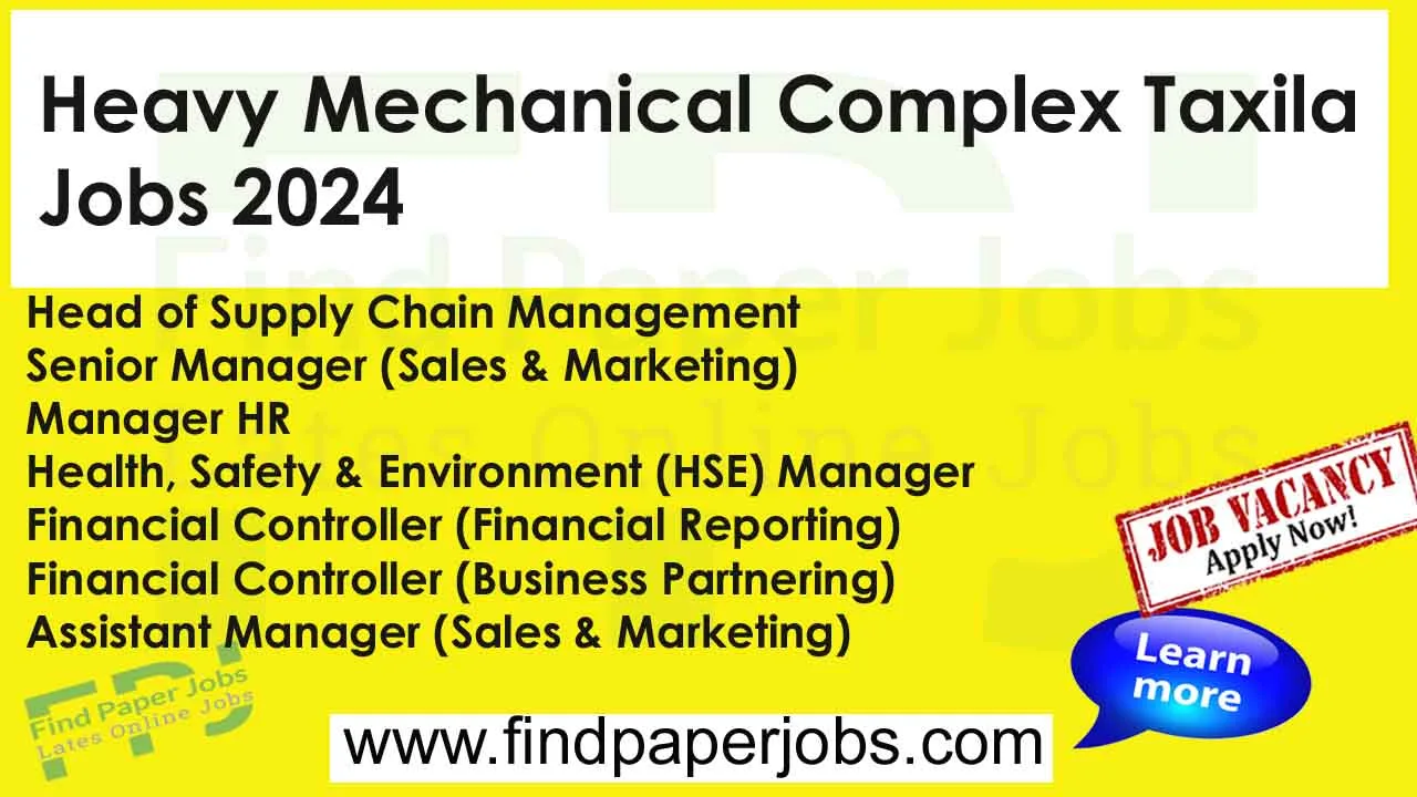 Heavy Mechanical Complex Taxila Jobs 2024