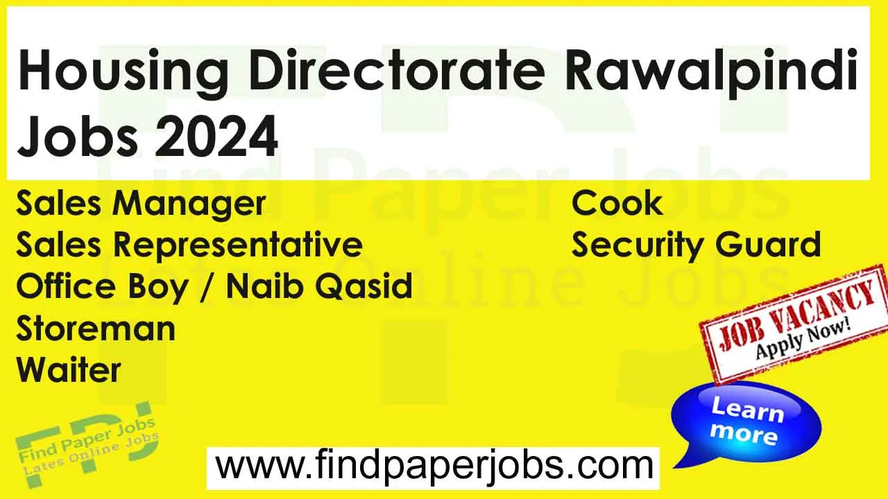Housing Directorate Rawalpindi Jobs 2024