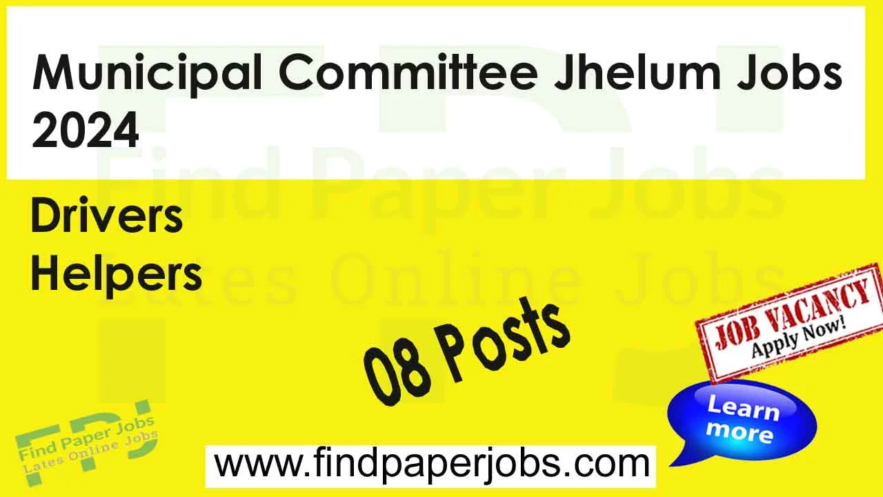 Municipal Committee Jhelum Jobs 2024