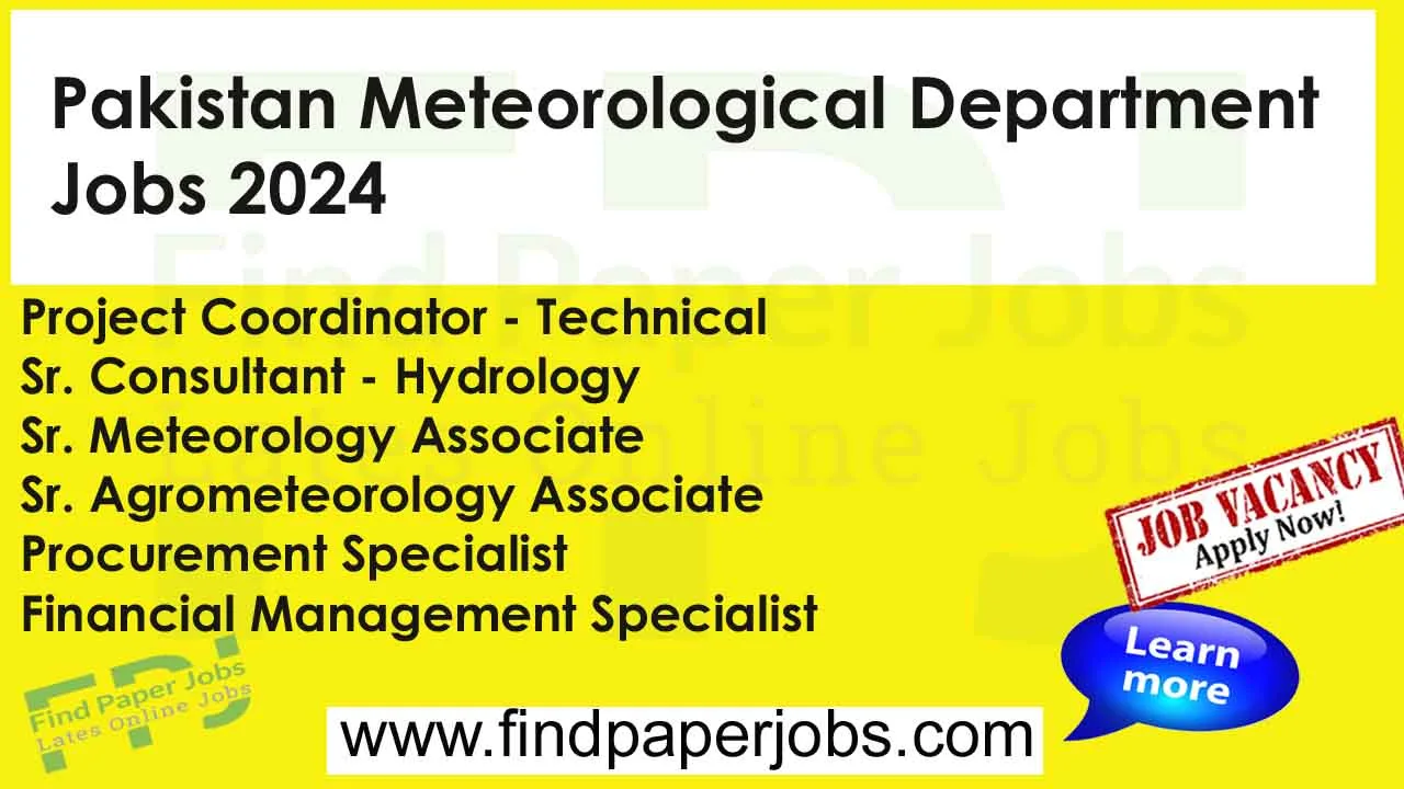 Pakistan Meteorological Department Jobs 2024