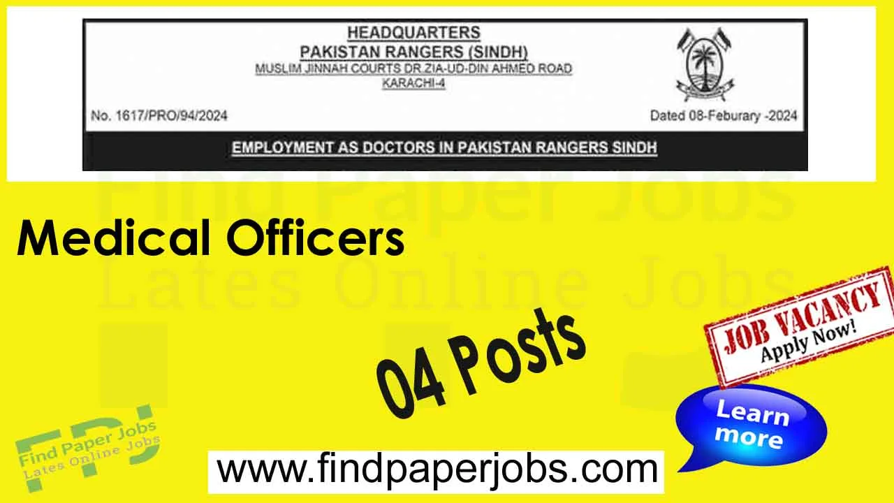 Pakistan Rangers Sindh Karachi Jobs 2024