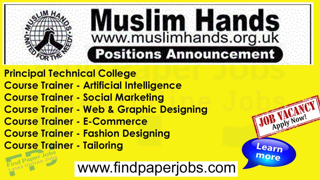 Muslim Hands Wazirabad Jobs 2024