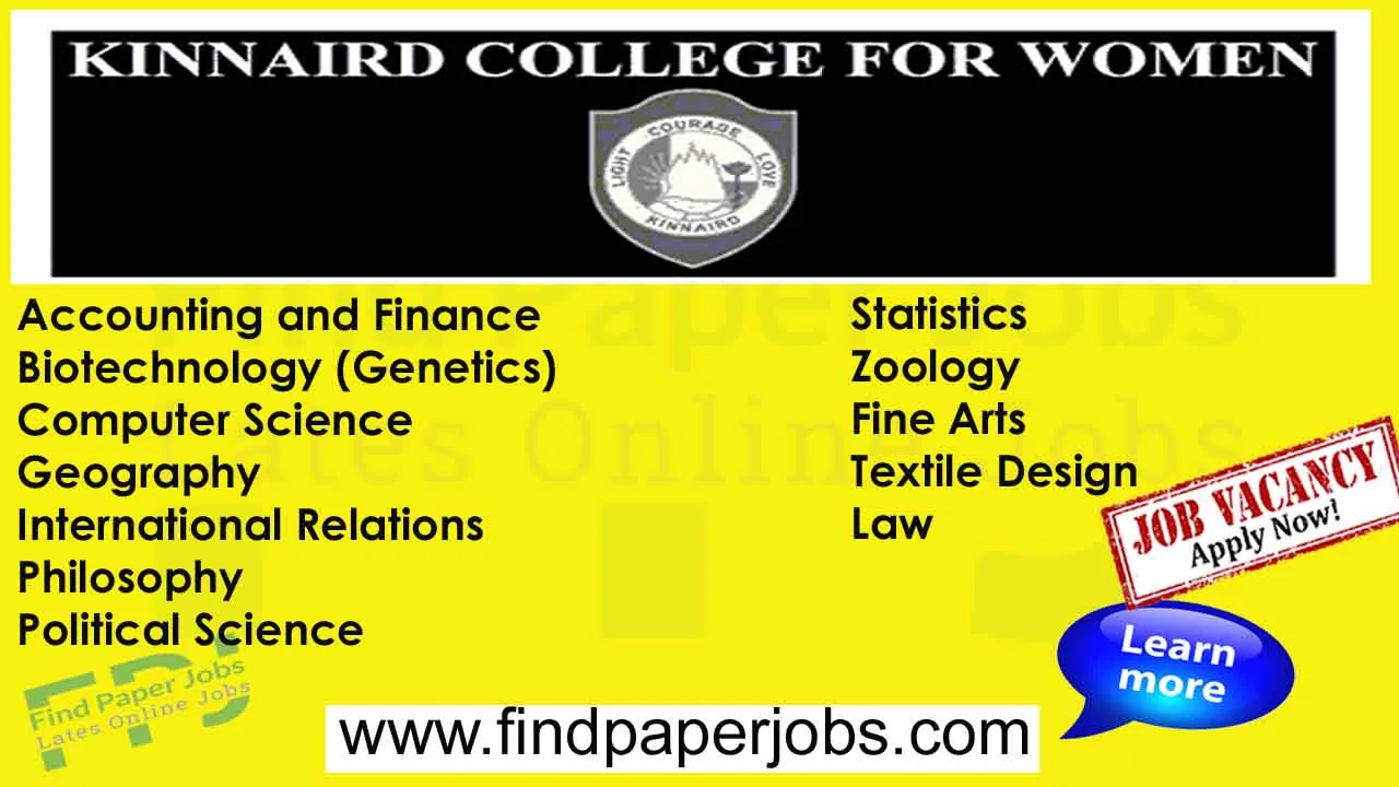 Kinnaird College for Women Lahore Jobs 2024